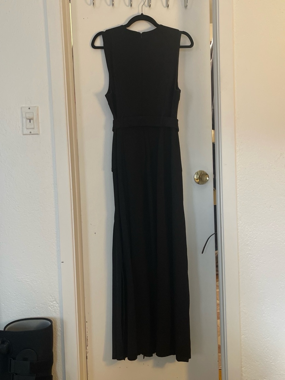 Karen Millen Forever Ponte And Georgette Jersey Pleated Maxi Dress - Picture 9 of 9